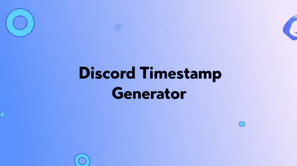 Discord Timestamp Generator